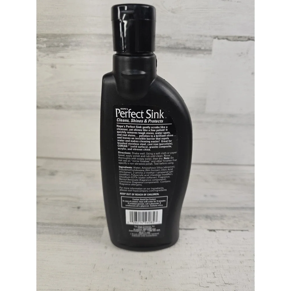 Hopes Perfect Sink Cleaner and Polish Lemon Essence 8.5oz Stainless Cast Iron